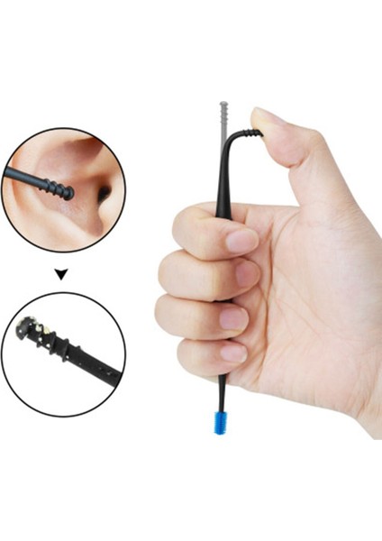 1pc Yumuşak Silikon Kulak Çekme Çift Uçlu Earpick Kulak Wax Küret Remover Kulak Temizleyici Kaşık Spiral Kulak Temiz Aracı Spiral Tasarım (Yurt Dışından) modelleri
