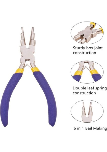 Mücevher Pense Seti El Sanatları ve Mücevher Alet Seti (Kutu Ek Yapısı)-Yuvarlak Burunlu/sivri Uçlu Kesme Pensesi(Yurt Dışından) fırsatları