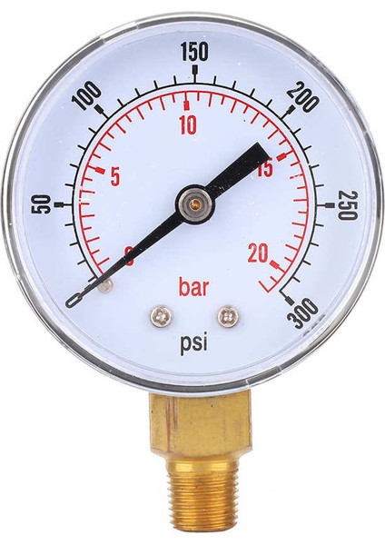 Basınç Göstergesi 1/8 Bspt Alt Bağlantı Hava Basıncı Su / Yağ Kompresör Için 50MM Arama Göstergesi Gaz