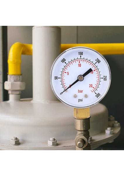 Basınç Göstergesi 1/8 Bspt Alt Bağlantı Hava Basıncı Su / Yağ Kompresör Için 50MM Arama Göstergesi Gaz fiyatları