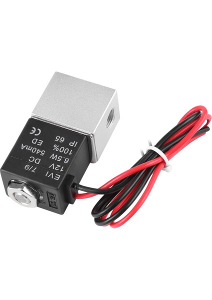 Quanbu DC12V Solenoid Valf 1/4 Inç 2 Yollu Normalde Kapalı Su Hava Gazı Için Doğrudan Etkili Pnömatik Valfler(Yurt Dışından)