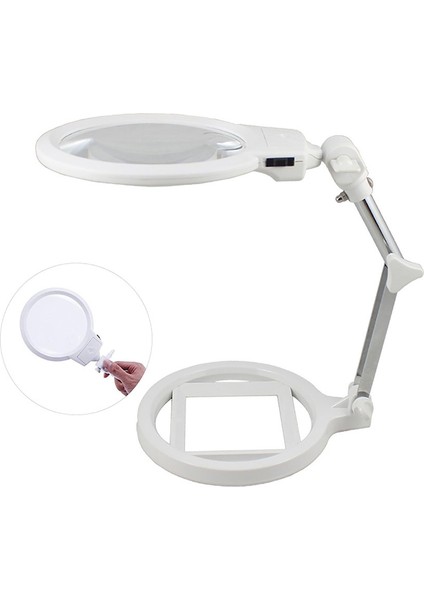 LED Işıklı Büyüteç Büyüteç Kuyumcular Lens Cam Büyüteç Araçları Beyaz