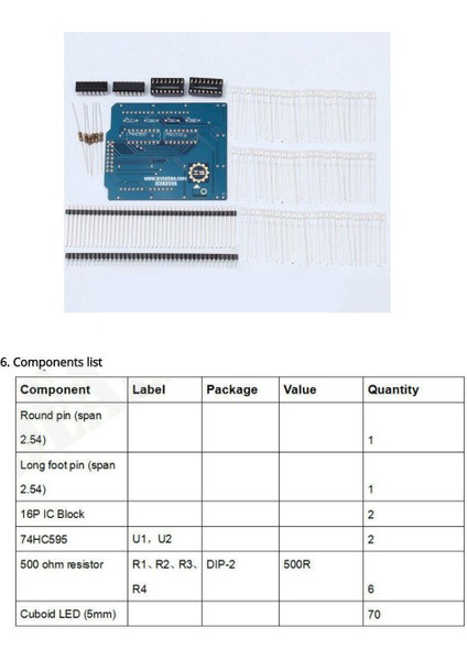 Mavi 4X4X4 Yeni 3D Işık Küpü Kiti Uno Shield LED Arduino Için Dıy Projesi - Intl