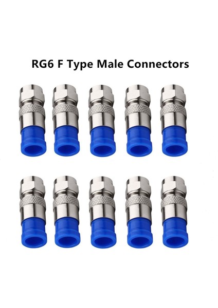 Takım Koaksiyel Kablo Sıkma Kiti Aracı Için Rg6 RG59 ve 20 Paket Rg6 F Tipi Konnektör Koaksiyel Koaksiyel Sıkıştırma Uydurma (Mavi) fiyatları