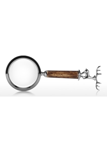 Geyik Figürlü Büyüteç - Ahşap (Yurt Dışından)