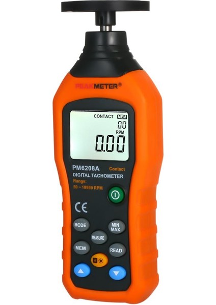 Peakmeter Dijital Takometre El Kontak Motor Takometre LCD Kilometre Tach Rpm Metre Kontak Tipi Dijital Takometre Geniş Ölçüm Aralığı 50~19999RPM fiyatları
