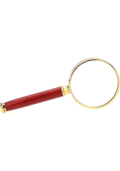 50MM 8x Ahşap Saplı El Büyüteç Metal Çerçeve Gl Büyüteç Büyüteç Okuma Aracı