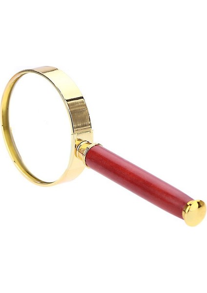 50MM 8x Ahşap Saplı El Büyüteç Metal Çerçeve Gl Büyüteç Büyüteç Okuma Aracı fırsatları