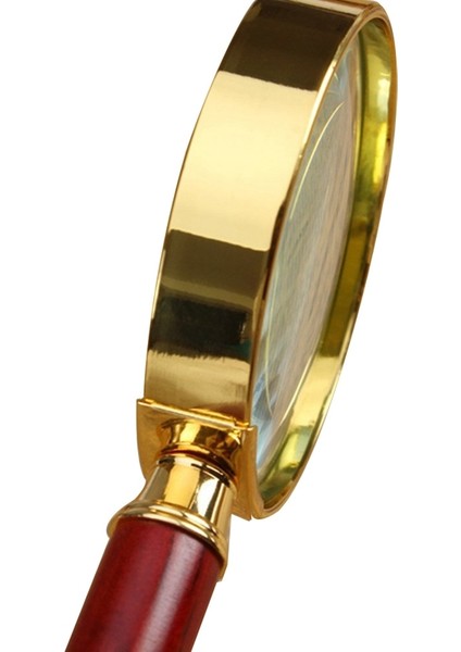 50MM 8x Ahşap Saplı El Büyüteç Metal Çerçeve Gl Büyüteç Büyüteç Okuma Aracı indirimleri