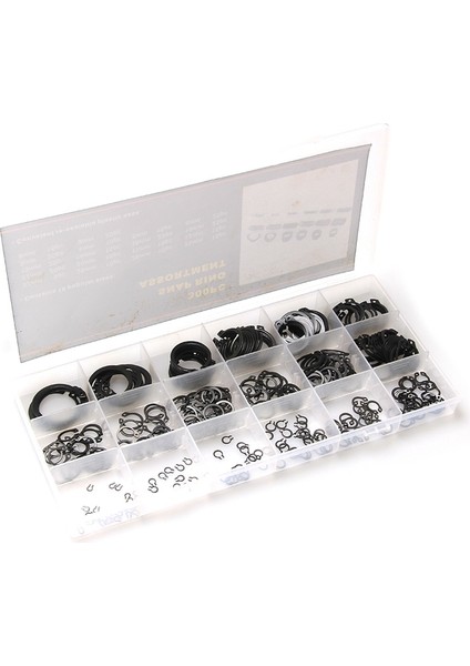 300 Adet Elastik Tespit Halkası Grubu Sabit Gevşeme Önleyici Klips Kilitleme Segmanı Tespit Halkası Sınıflandırma Ayar Delik Yaka Pul