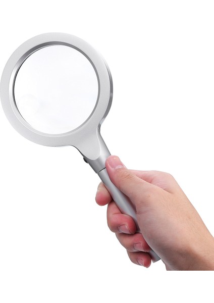 Alet Elle Tutulan 3x 8x Büyüteç Mercek Büyüteç 12 Işık Okuma Gazete Hediye(Yurt Dışından) modelleri