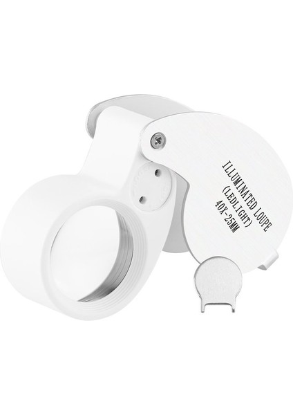 Te 40X 25MM Güç Kuyumcu Işıklı Büyüteç LED Döngü Büyüteç Büyüteç Camı