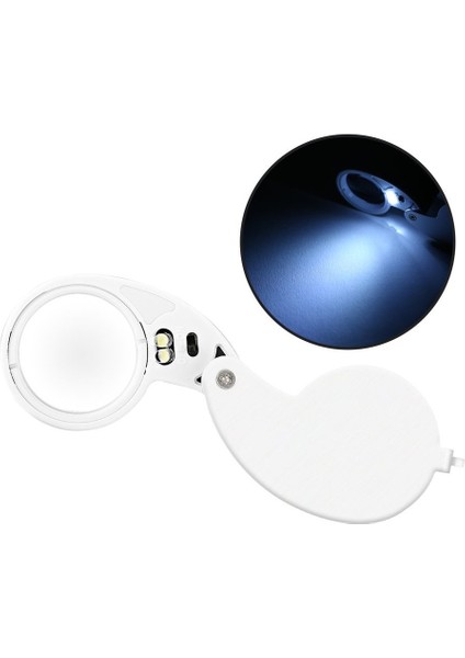 Te 40X 25MM Güç Kuyumcu Işıklı Büyüteç LED Döngü Büyüteç Büyüteç Camı indirimleri