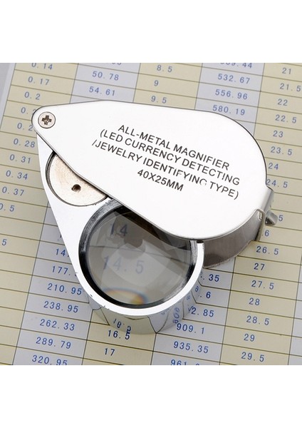 40X25MM LED Cep Büyüteç Kuyumcu Aracı Gözlük Camı Döngü Lens Büyüteç Büyüteç ve Uv indirimleri