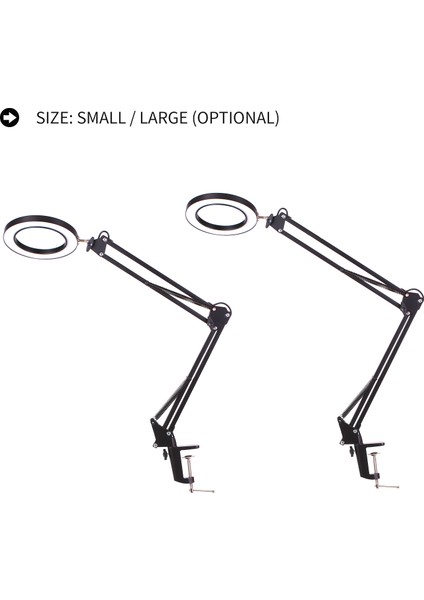 Aydınlatma LED 5x Kelepçeli Büyüteç Lamba Eller Serbest Büyüteç Masa Lambası Ayarlanabilir Döner Kol USB ile Çalışan Lamba Büyüteçli LED Lamba Büyüteçli 3 Mod Kısılabilir modelleri