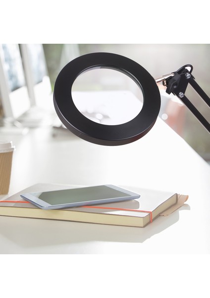 Aydınlatma LED 5x Kelepçeli Büyüteç Lamba Eller Serbest Büyüteç Masa Lambası Ayarlanabilir Döner Kol USB ile Çalışan Lamba Büyüteçli LED Lamba Büyüteçli 3 Mod Kısılabilir fırsatları