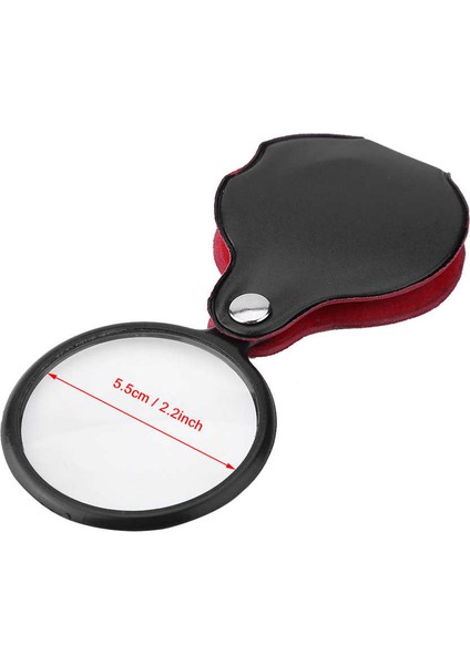 8x Mini Katlanabilir Cep Takı Büyüteç Kılıflı Büyüteç Büyüteç