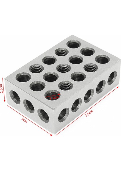 Çok Fonksiyonlu Alet Machifit 2 Adet 1X2X3 Inç Blokları 23 Delik Paralel Sıkma Freze Aleti Hassasiyeti 0.0001 Inç fiyatları