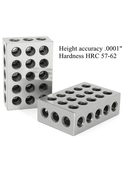 Çok Fonksiyonlu Alet Machifit 2 Adet 1X2X3 Inç Blokları 23 Delik Paralel Sıkma Freze Aleti Hassasiyeti 0.0001 Inç modelleri