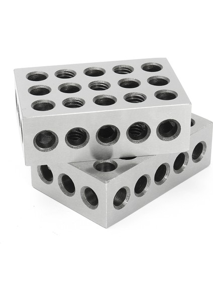 Çok Fonksiyonlu Alet Machifit 2 Adet 1X2X3 Inç Blokları 23 Delik Paralel Sıkma Freze Aleti Hassasiyeti 0.0001 Inç fırsatları