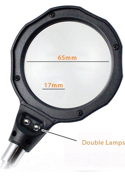 Masaüstü 3.5x 12X Yardım El Timsah Klip LED Büyüteç Lambası Havya Takı Standı Lens Masası Ayarlanabilir Işık Siyah fırsatları