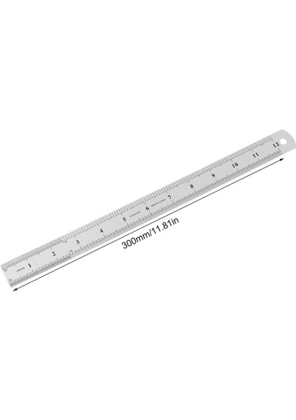 Paslanmaz Çelik Metal Cetvel 30CM Düz Cetvel Çift Taraflı Okul Kırtasiye-Gümüş(Yurt Dışından) indirimleri