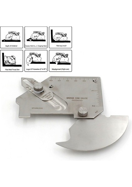 Köprü Cam Ölçer Mg-8 Kaynak Ölçer Gage C50 Kaynakçı Muayenesi Için Ulnar Testi 【hazır Stok】 fiyatları