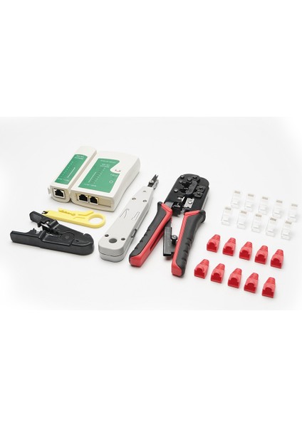 Ağ Kelepçesi Alet Kablosu Delikli Çift Amaçlı Pense Kırmızı-Siyah modelleri