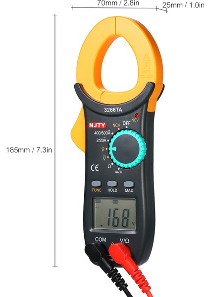 Njty Dijital Pens Metre 2000 Sayımları Ncv Testi ile Otomatik Aralıklı Multimetre Ac/dc Gerilim Ac Akım Taşınabilir El Multimetre LCD Diaplay Direnç Süreklilik Diyodu Ölçme indirimleri