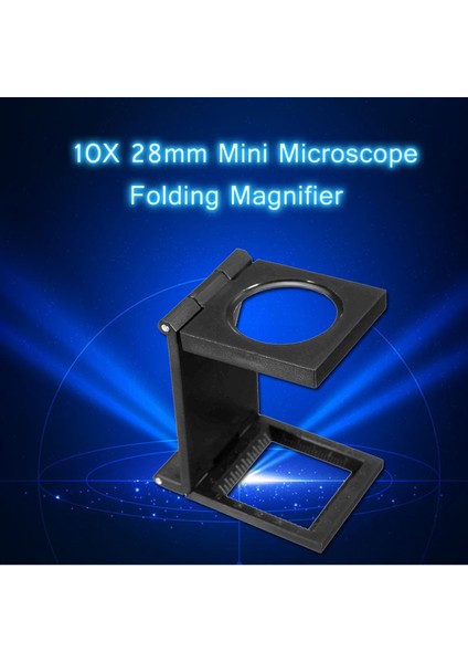 Aracı 10X 28MM Mini Mikroskop Ölçekli Katlanır Büyüteç Büyüteç