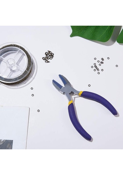 Mücevher Pense Seti El Sanatları ve Mücevher Alet Seti Mor Saplı Aşınma Gill Plastik Kafalı Plastik Kafa Pensesi indirimleri