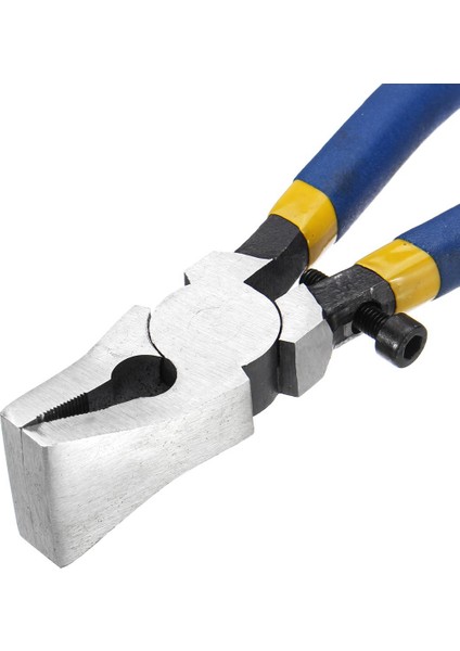 Inç 1 Adet Mavi Kaymaz Kolu Kırma/kesme Cam Pense Vitray Araçları Düz Uçlu Kırıcı Pense Donanım El Aletleri indirimleri