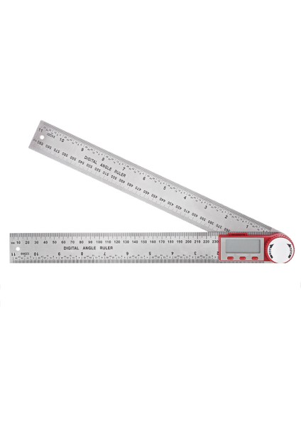 0-200/300/500MM Paslanmaz Çelik Dijital Metre Açı Inklinometre Açı Dijital Cetvel Elektron Gonyometre Iletki Açı Bulucu Ölçme Aleti - 0-200MM