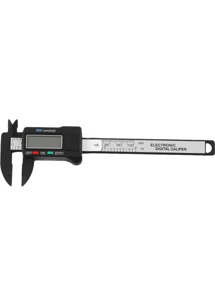 Dijital Kumpas 0-100MM/0.2MM Karbon Fiber Kompozitler mm ve Inç Kumpas -Siyah