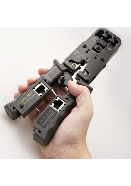 2'si 1 Arada RJ45 Network Lan Crimper Kesici Alet Kablo Test Cihazı Pensesi - Gri (Yurt Dışından) modelleri