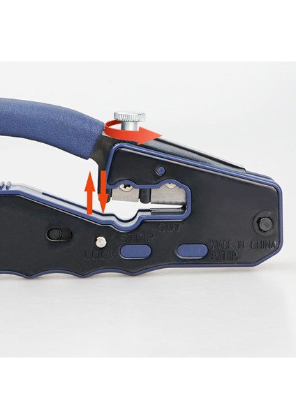 Çok Fonksiyonlu RJ45EZ Açık Delikten Kristal Kafa 8p Ayarlanabilir Ağ Aracı Sıkma Sıkma Kablo Pensesi indirimleri