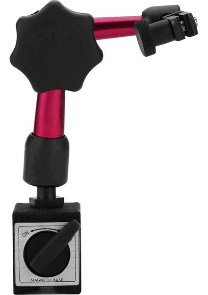 Evrensel Esnek Manyetik Metal Taban Tutucu Stand Dial Test Göstergesi Aracı -Siyah ve Kırmızı