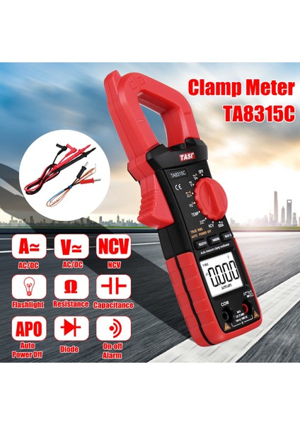 Dijital Kelepçe Multimetre Ac Dc Voltmetre 600A Çok Metre LCD Ekran Ölçüm Cihazı TA8315C fırsatları