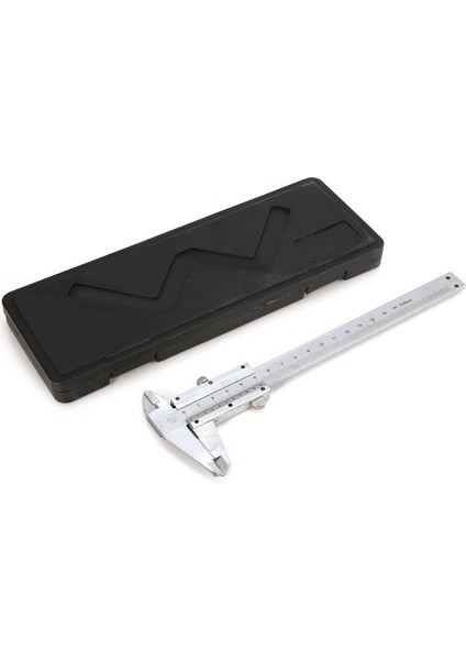 150MM Mini Gösterge Ölçümü Paslanmaz Çelik Sürgülü Sürmeli Kaliper Cetvel -Gümüş