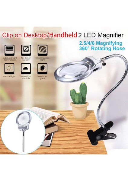 LED El Tipi Okuma Masaüstü Hortum Kelepçesi Büyüteci -(Yurt Dışından) fiyatları