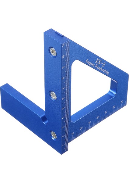 Es-5 Alüminyum Alaşımlı Çok Işlevli Ağaç Işleme Karalama Cetveli Işaretleme T Cetvel Kare Düzen 45/90 Derece Ölçme Cetvel - Mavi fırsatları