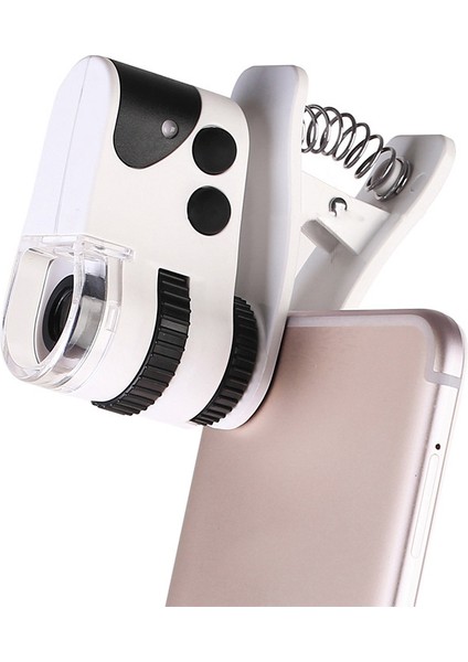 60X 10MM Şarj Edilebilir Ayarlanabilir Evrensel Klipsled Lamba / Uv Işık / USB Kablolu Mikroskop Büyüteç