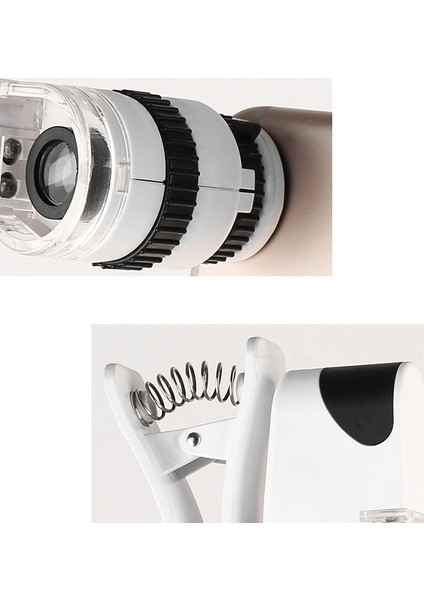 60X 10MM Şarj Edilebilir Ayarlanabilir Evrensel Klipsled Lamba / Uv Işık / USB Kablolu Mikroskop Büyüteç fiyatları