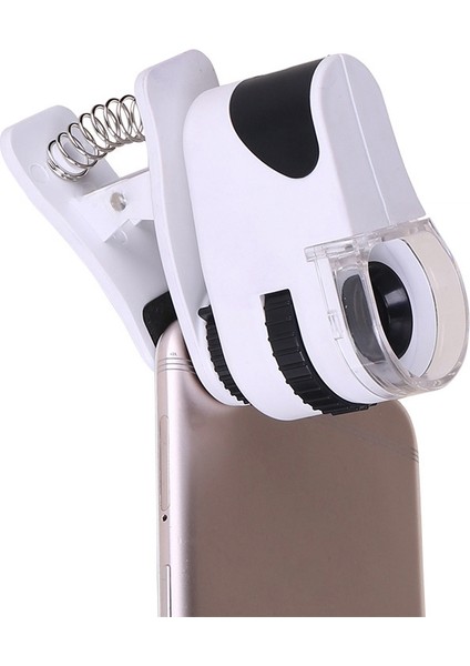 60X 10MM Şarj Edilebilir Ayarlanabilir Evrensel Klipsled Lamba / Uv Işık / USB Kablolu Mikroskop Büyüteç indirimleri