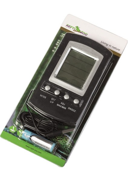 Pratik LCD Sürüngen Dijital Maks/min Termometre Higrometre Alarm Sıcaklık Nem