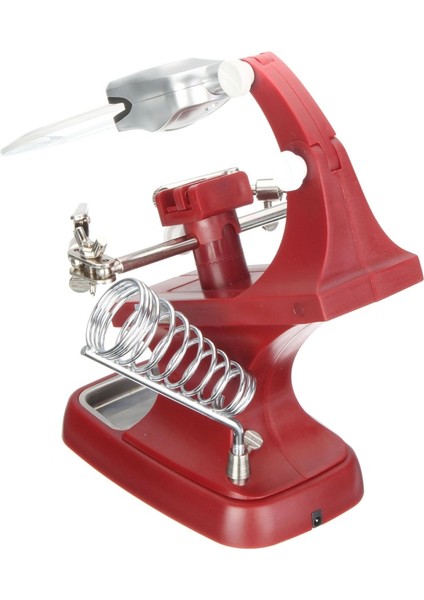 LED Yardım El Büyüteç Havya Standı Lens Büyüteç Kelepçe Alet Kiti modelleri