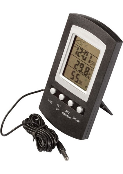Pratik LCD Sürüngen Dijital Maks/min Termometre Higrometre Alarm Sıcaklık Nem modelleri