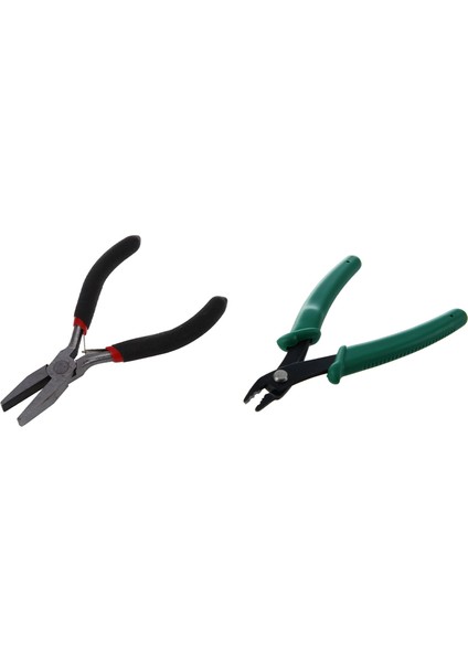 Boncuk Sıkma Pensesi Crimper Kuyumcu Aleti - 125MM 5 Inç Düz Burunlu Mücevherat ile 5 Inç Boncuk El Sanatları Pensesi