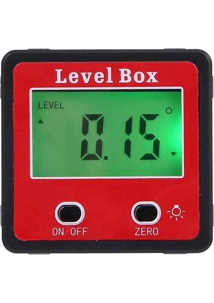 Kırmızı Hassas Dijital Iletki Inklinometre Dijital Açı Bulucu Eğim Kutusu - Kırmızı ve Siyah