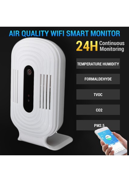 JQ300 Pm2.5 Wifi Özellikli Akıllı Monitörlü Nem Test Cihazı - Beyaz (Yurt Dışından) fiyatları